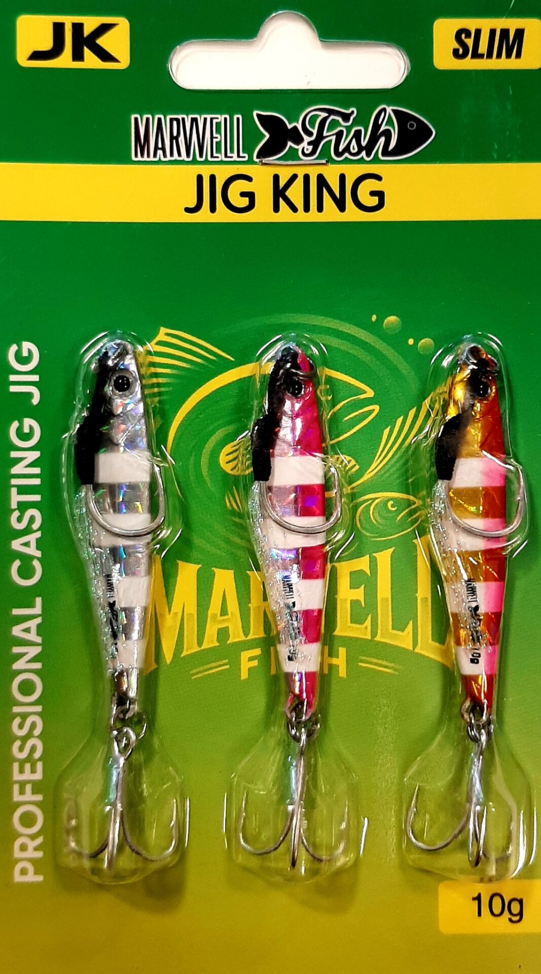 Marwell Fısh 3 Lü Jıg 10 gr Zebra Glow