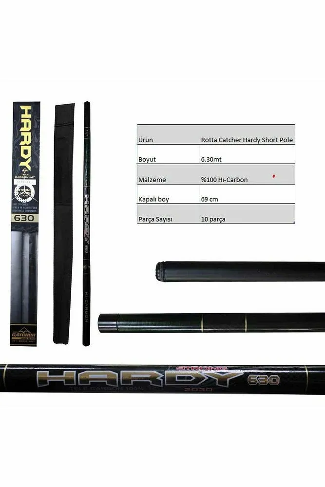 Hardy Short Pole %100 Carbon Kısa Göl Kamışı 6,30 mt