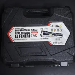 Q-Max PS-3900 Uzun Menzilli El Feneri 70 Wat 7000 Lümen