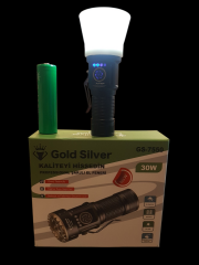 Gold Silver Gs-7550 Şarjlı Mini El Feneri