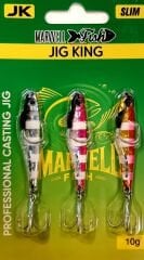 Marwell Fısh 3 Lü Jıg  10 gr Zebra Glow