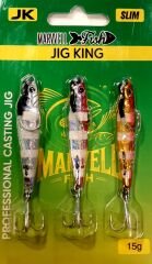 Marwell Fısh 3 Lü Jıg  15 gr Zebra Glow