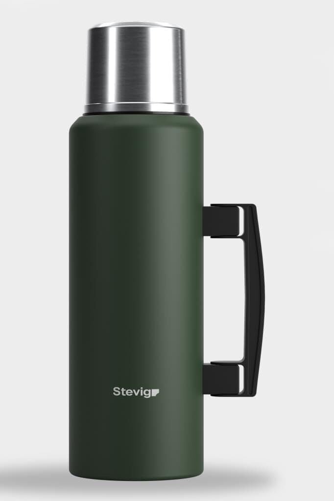 Çelik Termos Stevig 4 Camp Klasik Vakumlu Kulplu Çelik Termos 1.5 Lt.