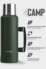 Çelik Termos Stevig 4 Camp Klasik Vakumlu Kulplu Çelik Termos 1.5 Lt.