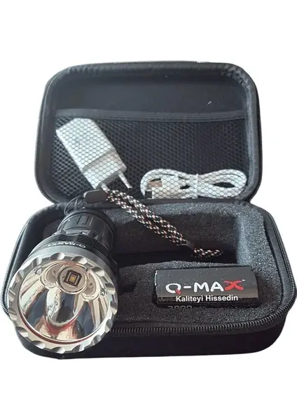Q-Max PS-3600 Şarj Edilebilir Pofesyonel Avcı El Feneri