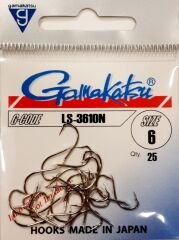 GAMAKATSU LS-3610N Nİkel Olta İğnesi NO:6 1/25