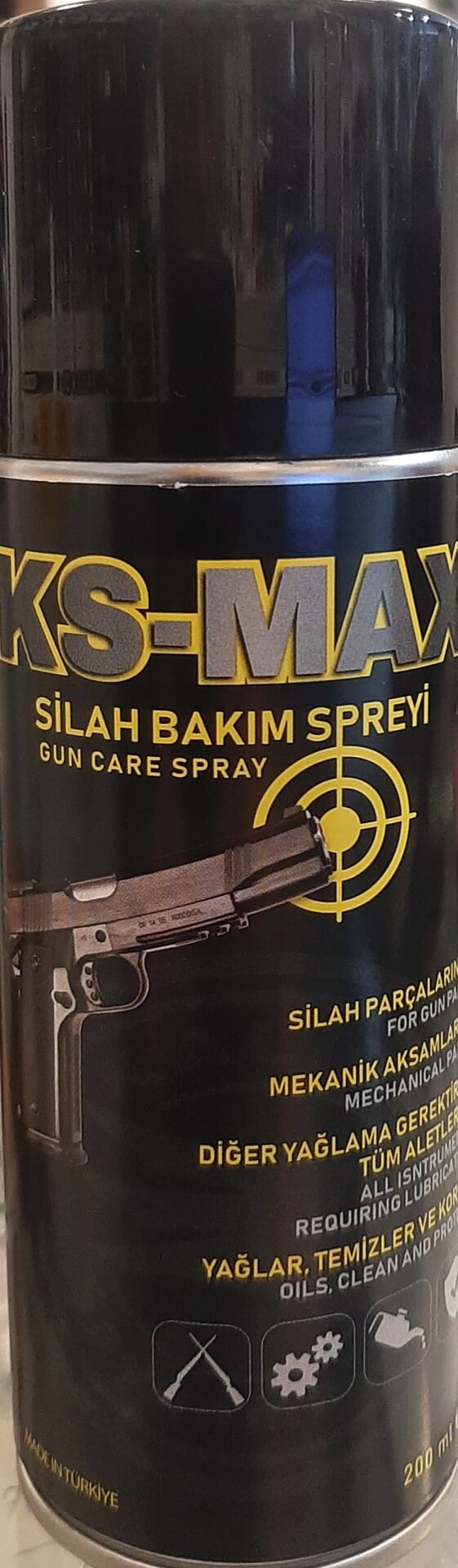 Ks-max Silah Tüfek Tabanca Temizleme Ve Bakım Yağı 200 ML