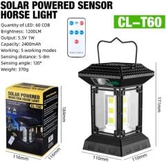 Solar Powered Cl-T60 Kamp Lambası Güneş Enerjili